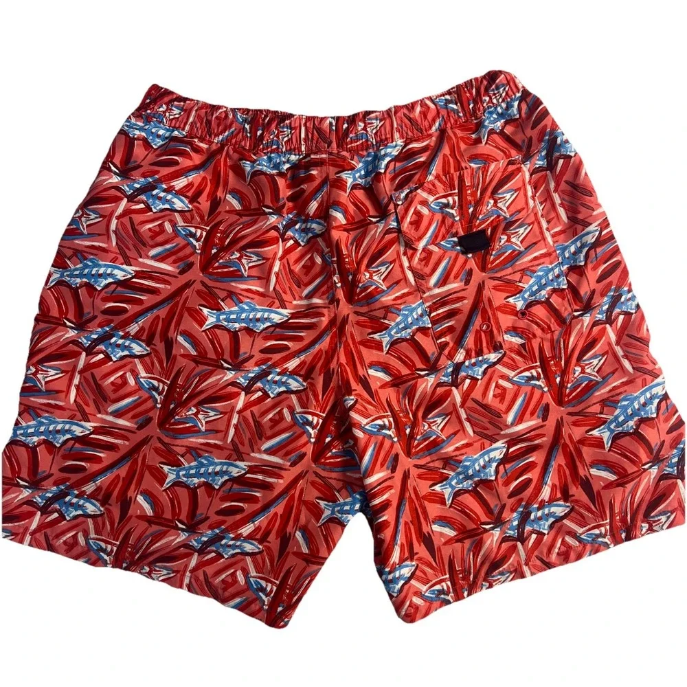 Vineyard Vines Medium Shorts Mens Lined Drawstring Swimwear Board‎ Shorts Fish